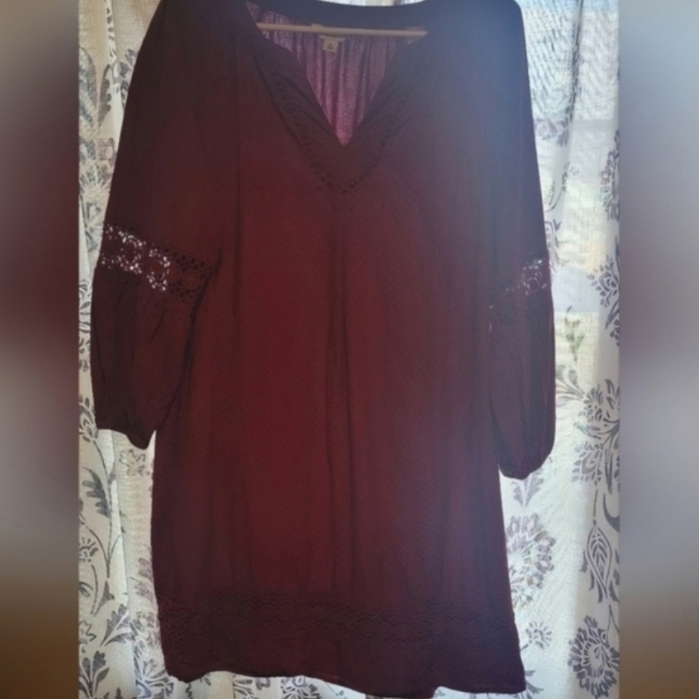 cute XL maroon dress